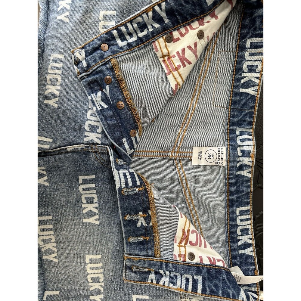 Lucky Brand Womens Totally Lucky  Pins Allover Printed High Rise Shorts Size 28 - Picture 5 of 8